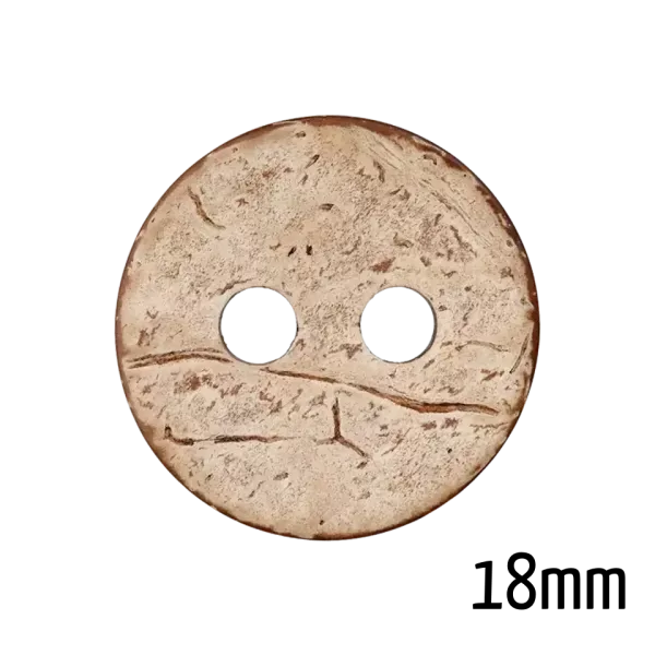 Kokosknopf hellbraun 18 mm waschbar