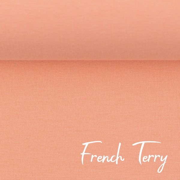 Sweat uni apricot - French Terry MAIKE von Swafing