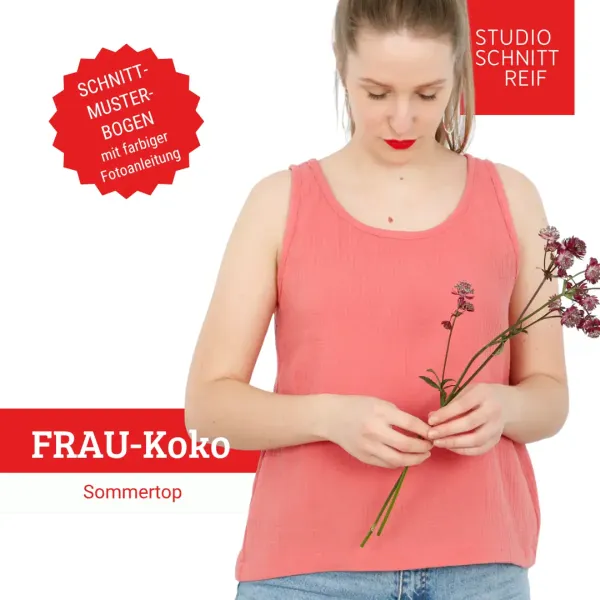 Schnittmuster FRAU KOKO • Sommertop von Studio Schnittreif • Gr. XS-L