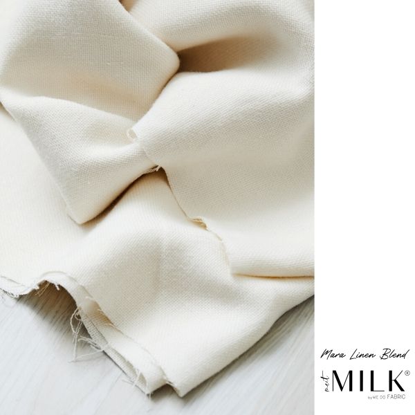 Leinen mit TENCEL™ Lyocell in creme - meetMILK® Mara Linen Blend shell