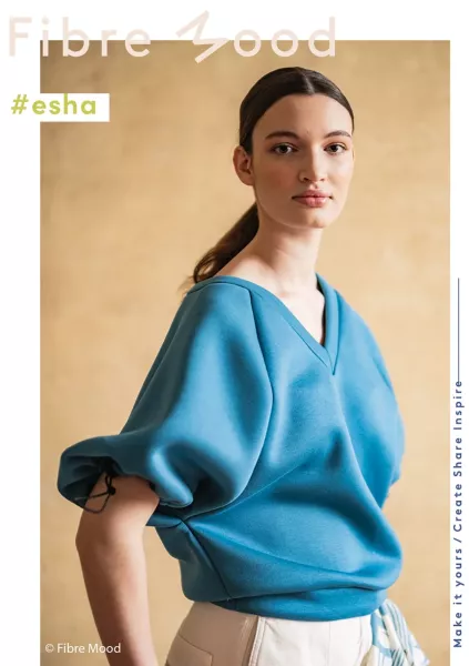 Neoprene Scuba Sweat türkis blau aus der aktuellen Fibre Mood Kollektion