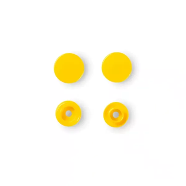 30 Prym Color Snaps – Gelbe Druckknöpfe (Ø 12,4 mm) für Kleidung & Accessoires