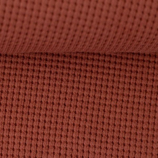 Waffelstrick mit schöner Struktur terracotta – Oslo von Swafing