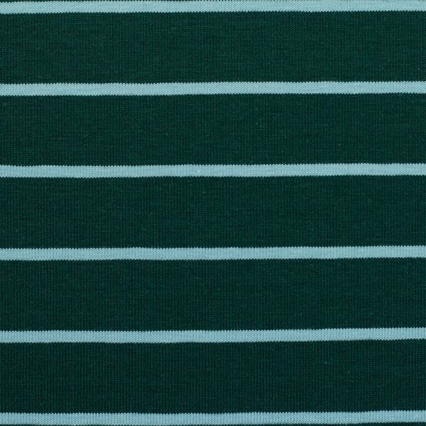 Ringeljersey ISA dunkelgrün petrol gestreift - Baumwolljersey mit Streifen
