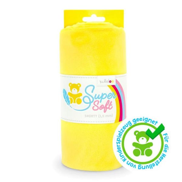Kullaloo Plüsch SuperSoft Shorty gelb - Silky Minky Kuschel Nicki 100x75cm
