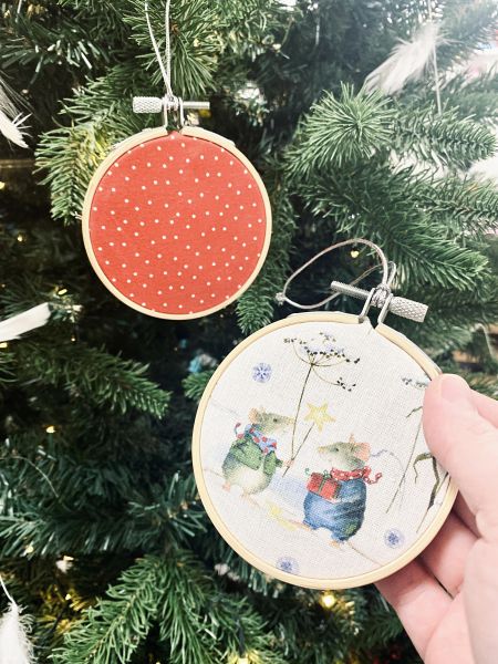 Stickrahmen aus Holz Ø 3" - Stickring mit Stellschraube 80mm