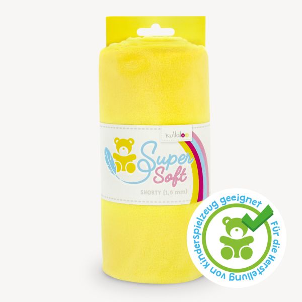 Kullaloo Plüsch SuperSoft Shorty gelb - Silky Minky Kuschel Nicki 100x75cm
