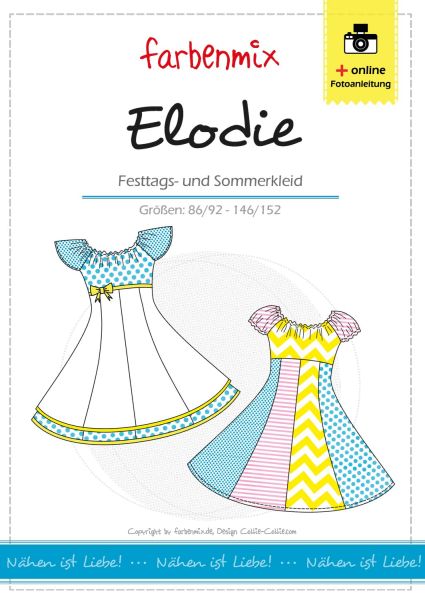 Schnittmuster Sommerkleid Elodie von Farbenmix – Gr. 86-152