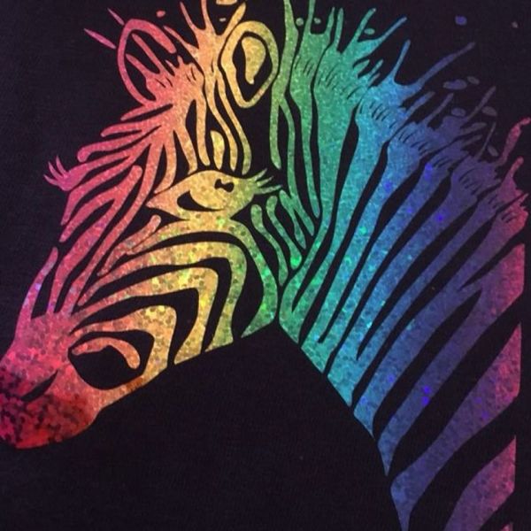 Flexfolie für Textildruck Holo Glitzer sparkle bunt A4 - Plotterfolie Plottermarie 105µg