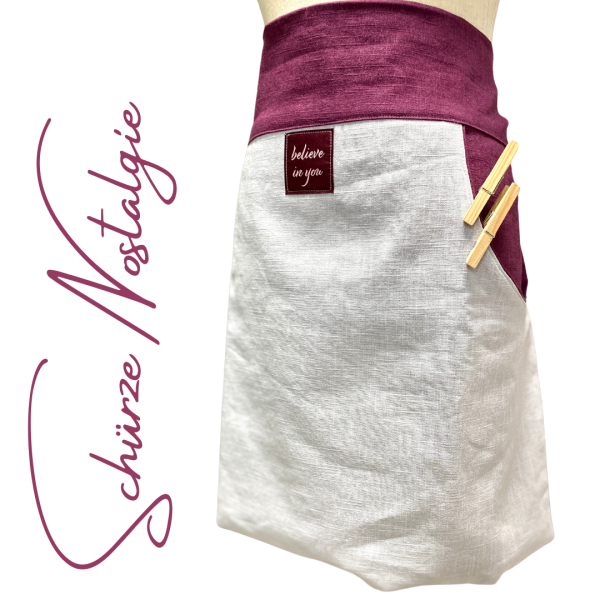 DIY Nähset für unsere Nostalgie Schürze aus Leinen • viel Platz für deine Utensilien