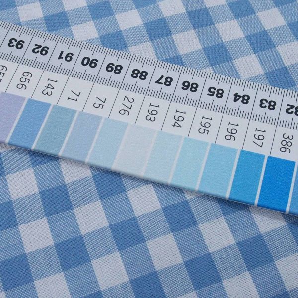 SALE - Baumwolle Vichy Karo 10mm hellblau – Georgsdorg von Swafing