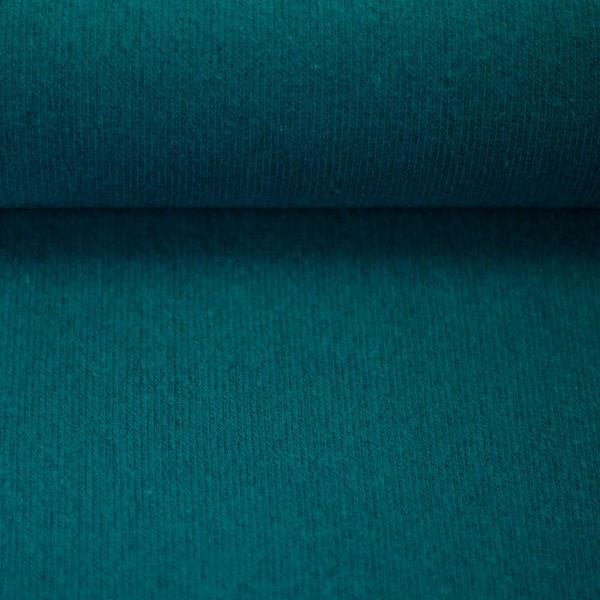 Weicher dicker Strickstoff in petrol meliert – Strick Bono von Swafing