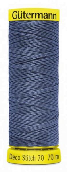 Deco Stitch 70 denim blau - 70m kräftiges Nähgarn Fb. 0112 von Gütermann für Zierstiche und Steppnäh