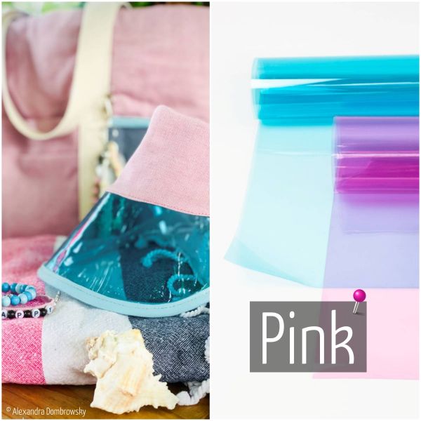 Dicke Folie für Taschen & Hüllen transparent pink - Fensterfolie Vista von Swafing