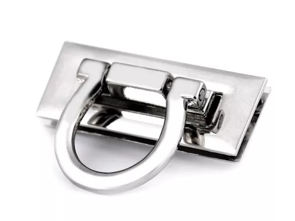 Taschen Drehverschluss silber 17x45mm für Taschen und Rucksäcke