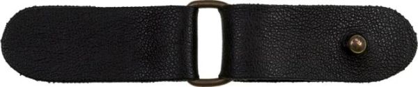 Kunstleder Verschluss schwarz 11cm lang – Schließe für Mantel Tasche und Tuch