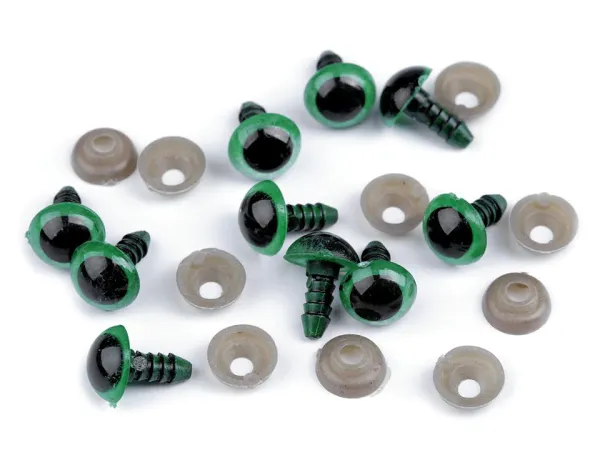 Sicherheitsauge Grün 10 mm – Auge für Amigurumi, Tiere & DIY