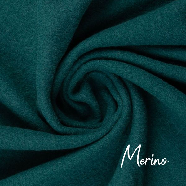 Merino aus 100% Schurwolle - Wollstoff petrol von Swafing Wollwalk Walkloden