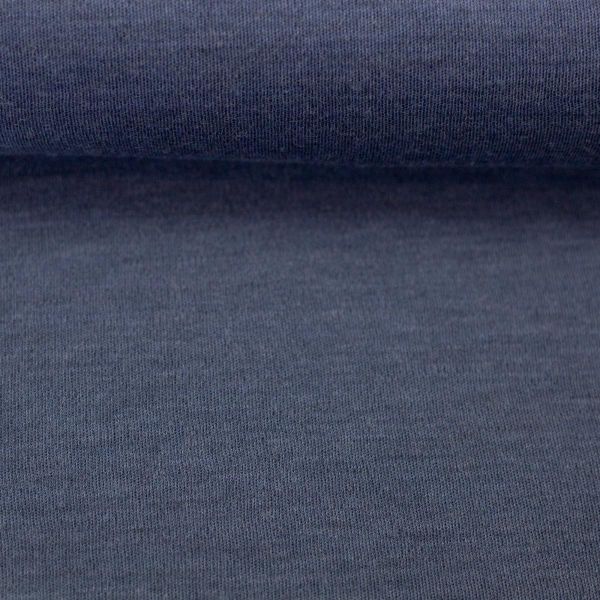 Weicher dünner Merinostrick in blau - 100% Schurwolle Merino Strickstoff von Swafing