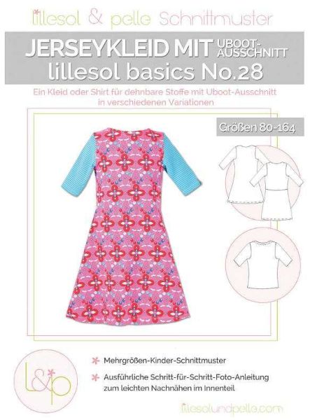Lillesol basics No.28 Jerseykleid mit Uboot-Ausschnitt