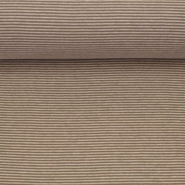 Bündchen Stella mit feinen Streifen beige – Rib Stripes by Swafing