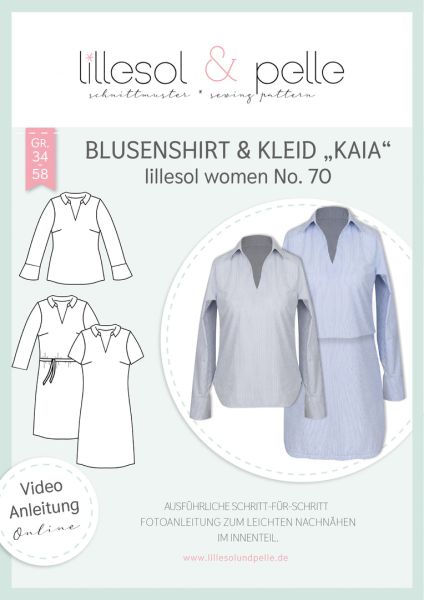 Schnittmuster Blusenshirt Kaia für Damen Lillesol woman No.70 Gr. 34-58
