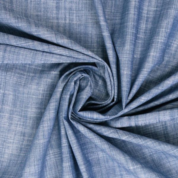 Baumwolle Chambray Leinenstruktur blau – Sanna Marin von Swafing