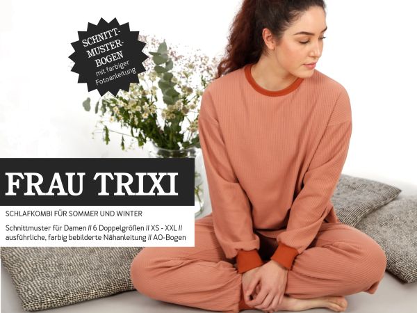 Schnittmuster FRAU TRIXI • Schlafanzug Kombi von Studio Schnittreif • Gr. XS-XXL