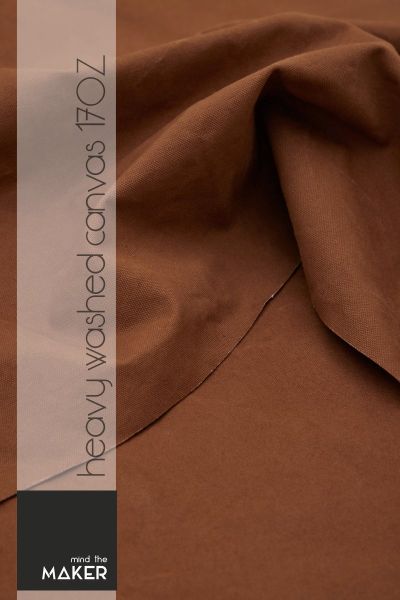 Heavy Washed Canvas terracotta - Mind the Maker 17 OZ bronze kräftige Baumwolle für Taschen
