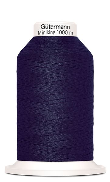 Nähgarn navy dunkelblau Fb. 0339 - 1000m Miniking Allesnäher Garn von Gütermann - Nähseide für Overlock Coverlock