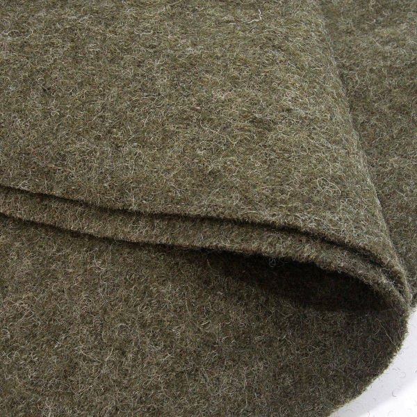 Klassischer Walkloden aus 100% Wolle oliv grün – Wollwalk Naomi melange von Swafing