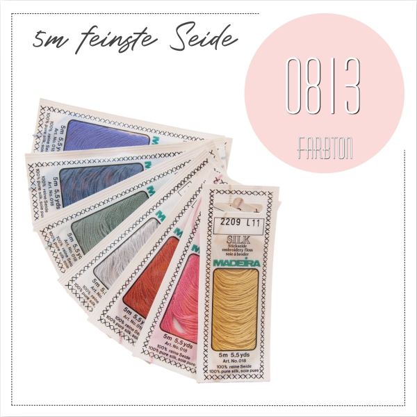 Stickgarn Madeira Silk altrosa 0813 - Sticktwist aus feinster Seide zum Sticken und Applizieren