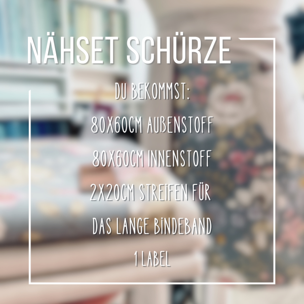 DIY Nähset für unsere Nostalgie Schürze Blütentraum • viel Platz für deine Utensilien