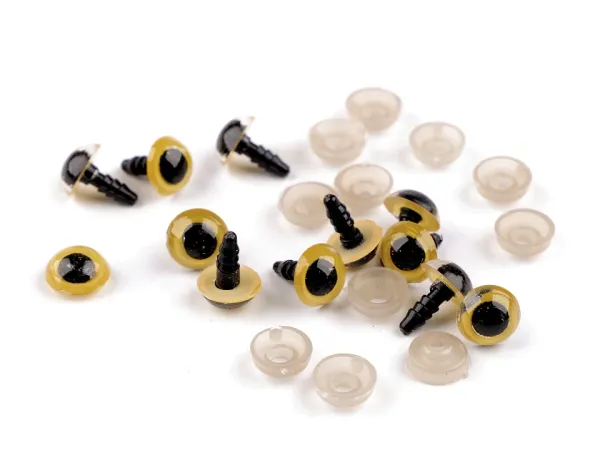 Sicherheitsauge Gelb 10 mm – Auge für Amigurumi & Fantasiefiguren