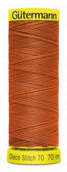 Deco Stitch 70 kupfer terracotta- 70m kräftiges Nähgarn Fb. 0982 von Gütermann für Zierstiche und St