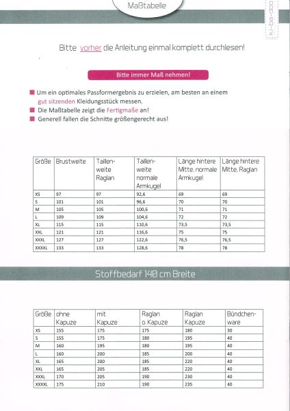 Schnittmuster Hoodie Pullover Shirt Herren – Mix & Match von KiBaDoo Gr. XS-XXXXL