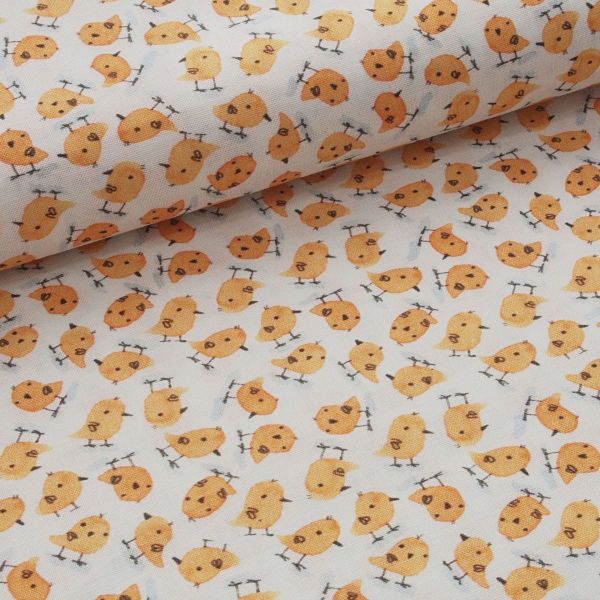 Baumwolle kleine Küken Bauernhof gelb – On the Farm by Terry Runyan