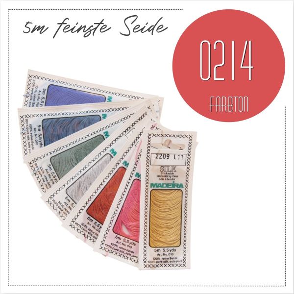 Stickgarn Madeira Silk melone apricot 0214 - Sticktwist aus feinster Seide zum Sticken und Applizieren