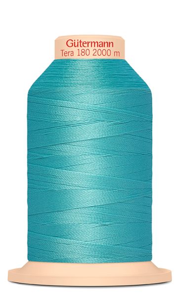 feines Overlock Garn Tera 180 türkis Fb. 714 – 2000m Coverlock Overlockkonen von Gütermann Nähseide