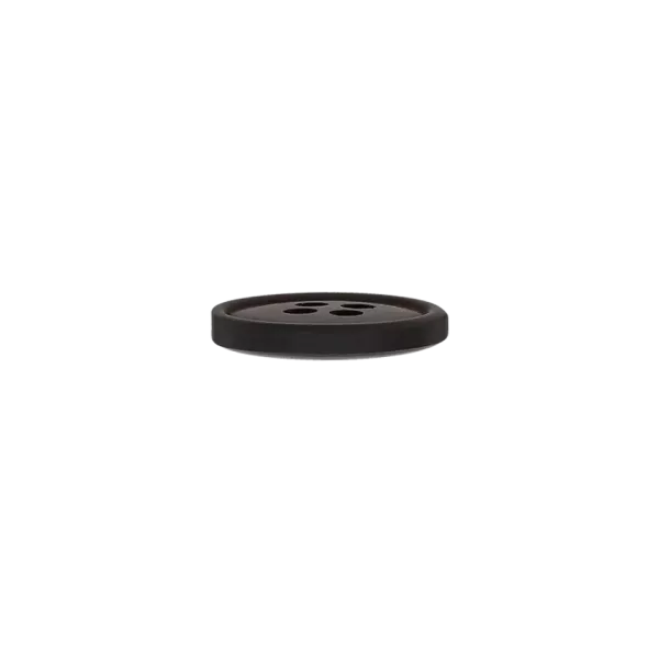 Kleiner Knopf 11 mm schwarz aus Polyester mit 4 Löchern