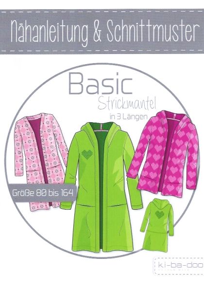 Schnittmuster Basic Strickmantel Kids von KiBaDoo