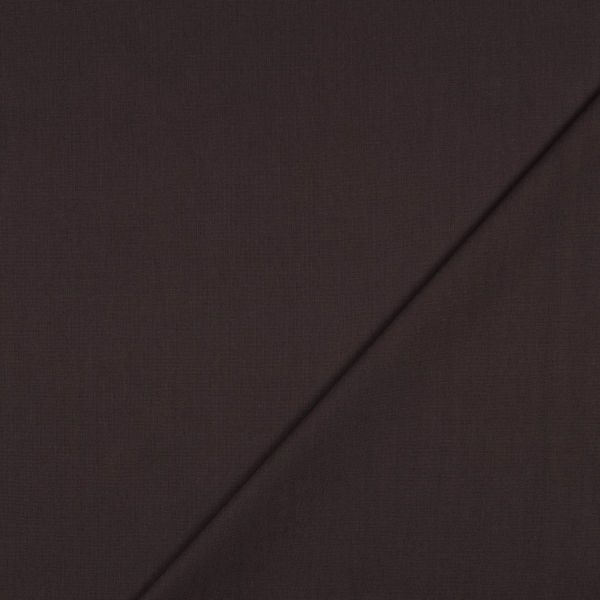 Baumwollstoff uni dunkelbraun - Baumwolle Popeline – Cotton Poplin dark brown