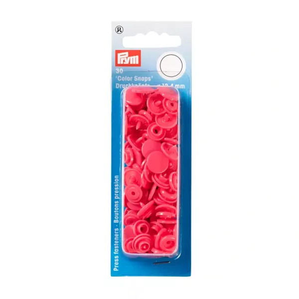 30 Prym Color Snaps – Himbeer pinke Druckknöpfe (Ø 12,4 mm) für Kleidung & Accessoires