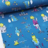 Jersey Halloween Zombies blau – Serie Happy Monsters by Birgit Boley von Swafing Jersey Halloween Zombies blau – Serie Happy Monsters by Birgit Boley von Swafing