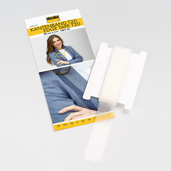 Vlieseline Kantenband T20 weiß – Kanten sichern und fixieren (5m)