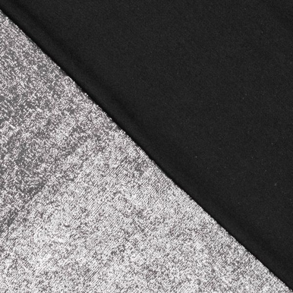 Glamour Jersey silber metallic - edler Glitzerjersey für festliche Kleider