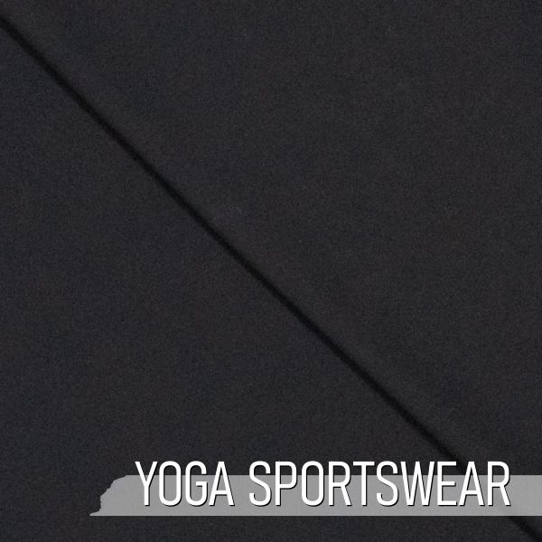 YOGA STRETCH uni schwarz - Funktionsjersey für Sportbekleidung