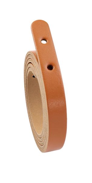 Miyako langer Taschengriff aus Leder hellbraun 125x1,5cm + 4 Chicago Schrauben zur Nieten Befestigung