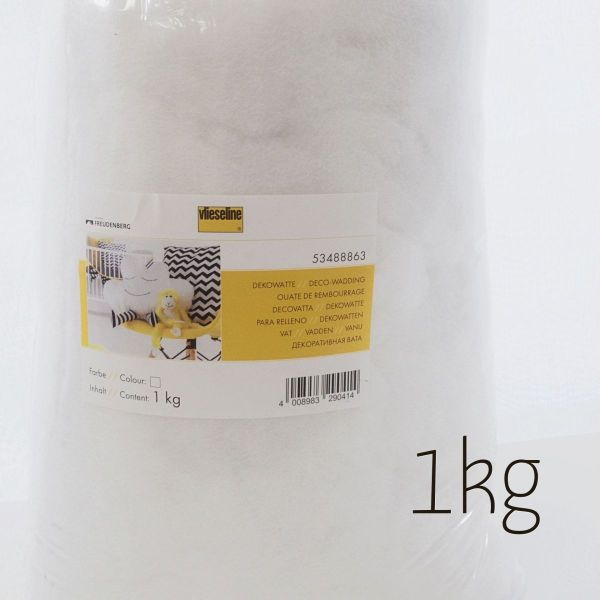 1000g Füllwatte Füllmaterial von Vlieseline - Bastelwatte Dekowatte aus Polyester