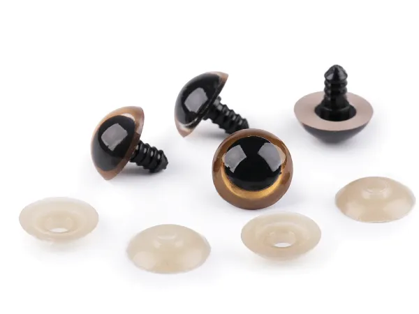 Sicherheitsauge Beige 20 mm – Auge für Puppen, Tiere & DIY